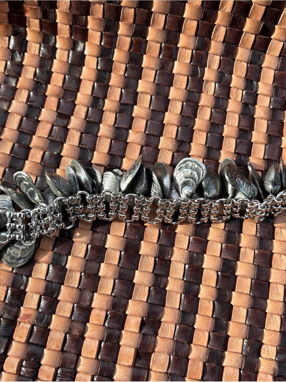Napier Seashells Charm Bracelet Vintage Oysters Clams Mussels Cha Cha SilverTone - Picture 9 of 16